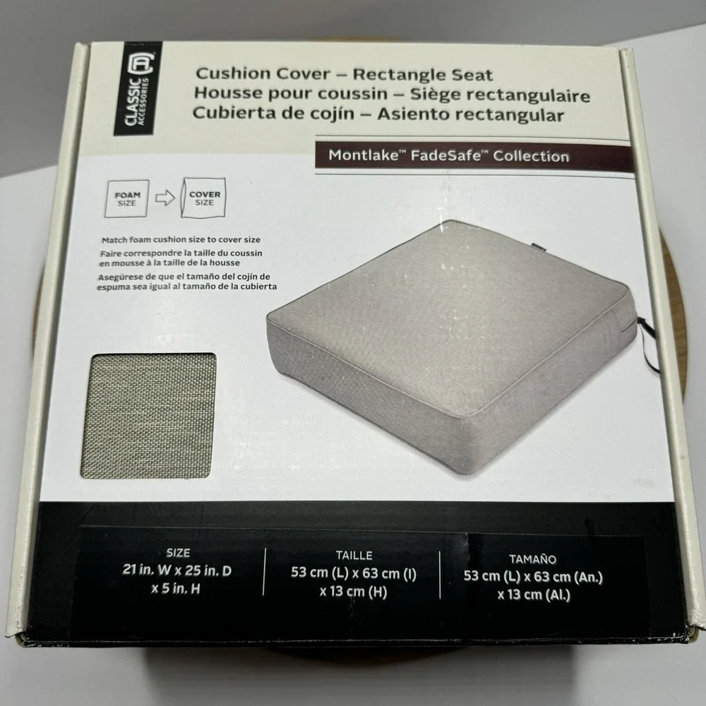 Classic Accessories Montlake FadeSafe Cushion Cover Rectangle Seat 21